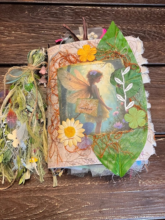 Hand Crafted Other - Fairy Junk Journal Grungy Floral Woodland Forest Boho Softcover 3 Signatures